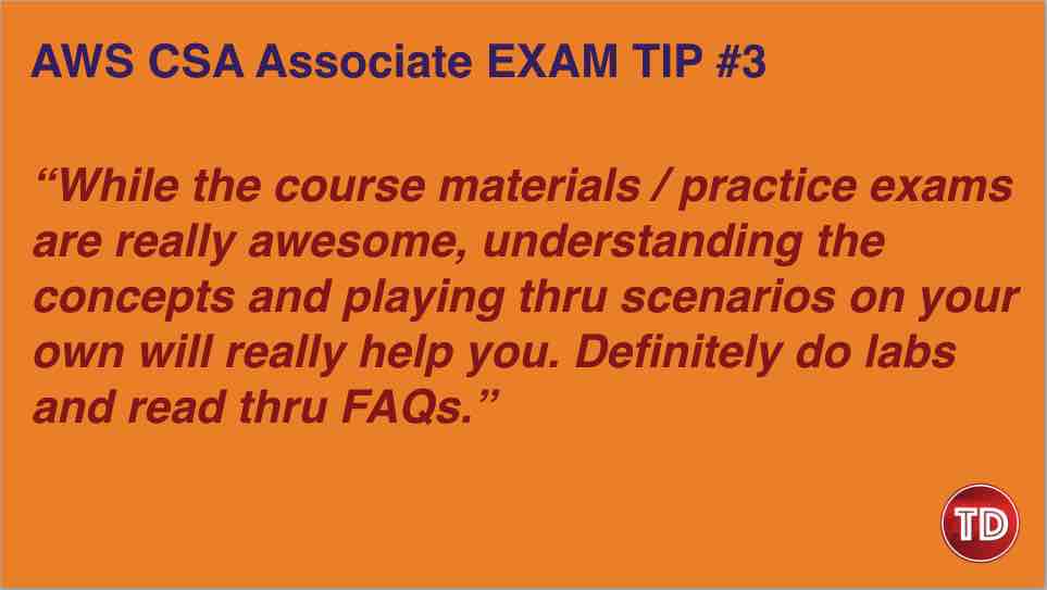 AWS Certified Solutions Architect Associate Exam Tip 2