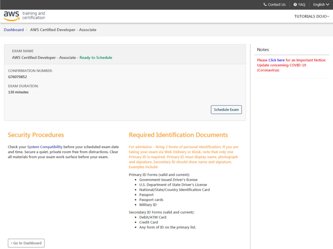 How To Book And Take Your AWS Certification Exam Online - Tutorials Dojo