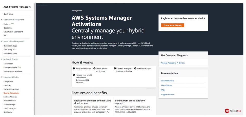 Setting up AWS Systems Manager for Hybrid Environments - Tutorials Dojo