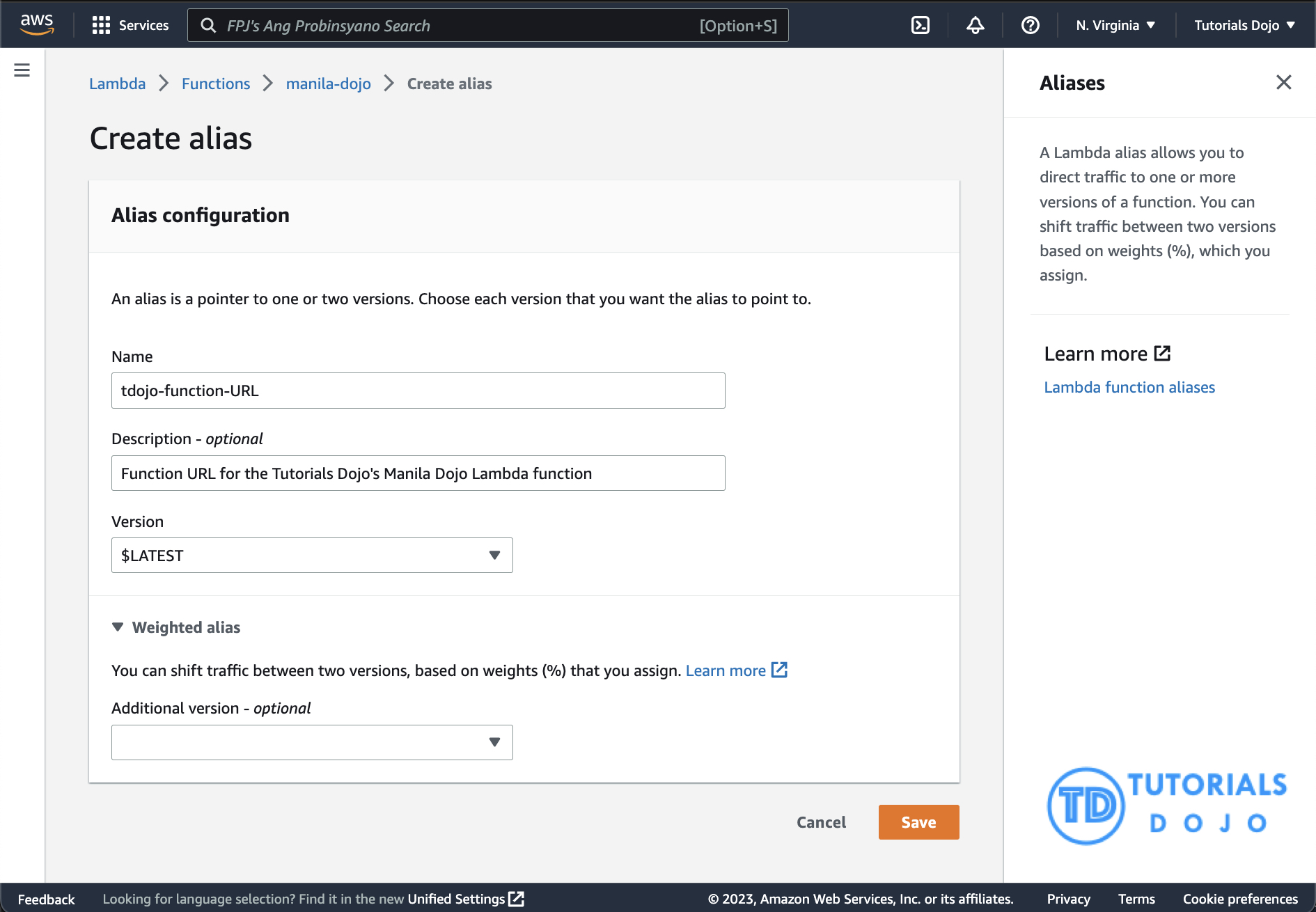 AWS Lambda Function URL