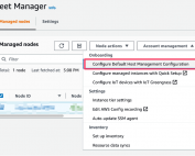 Default Host Management Configuration on AWS Systems Manager