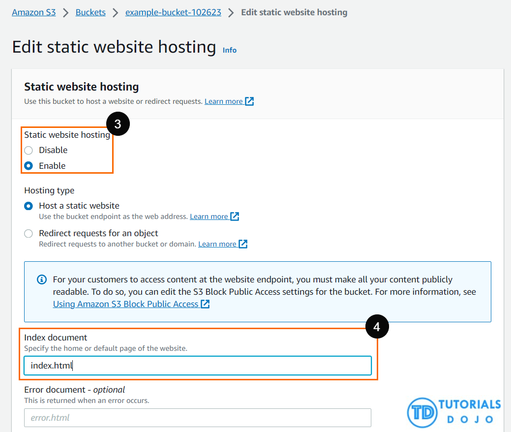 Setting up a Static Website on Amazon S3