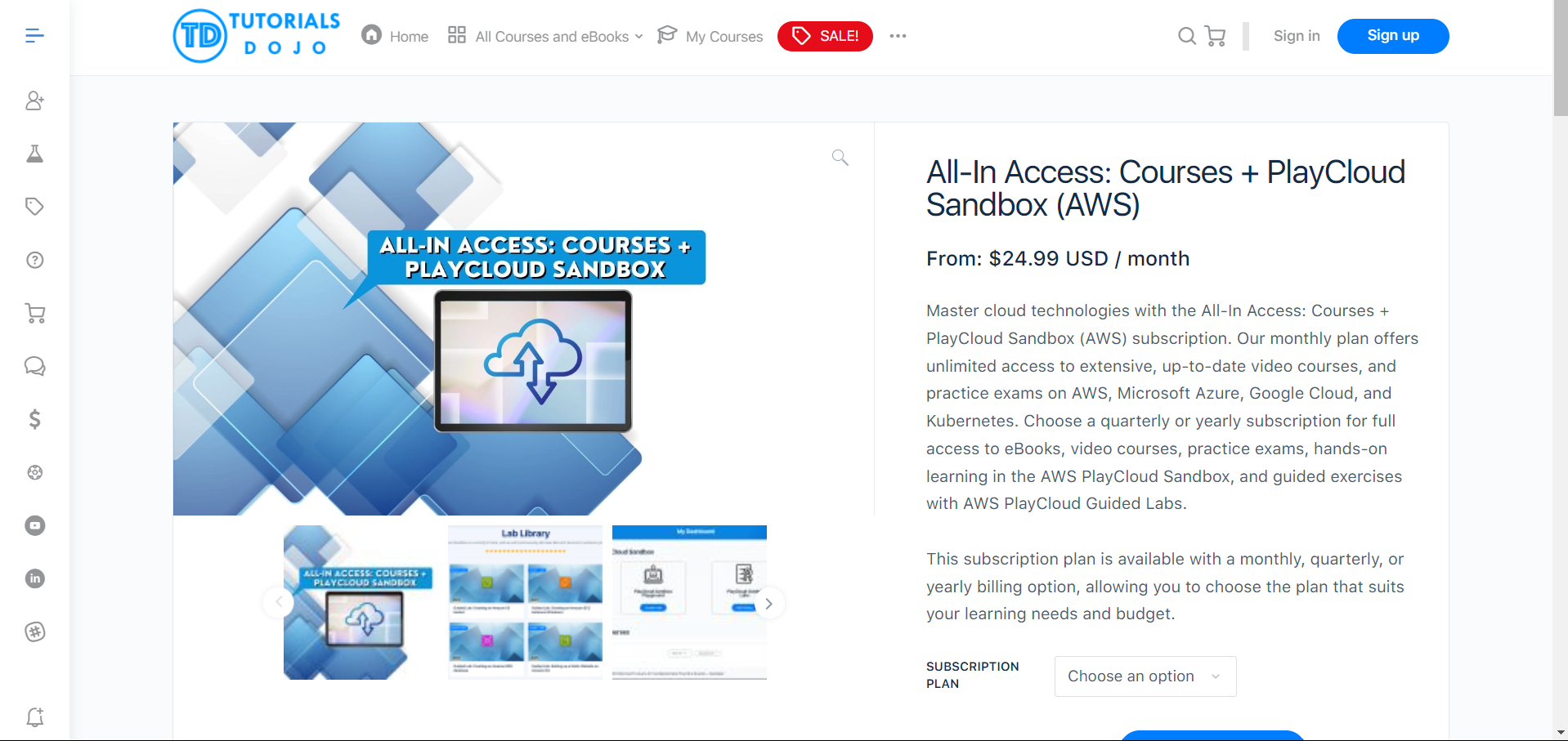 TD All-in Access Product Page 