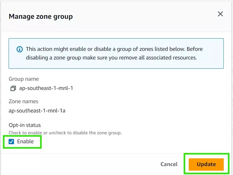 AWS Local Zone Manila