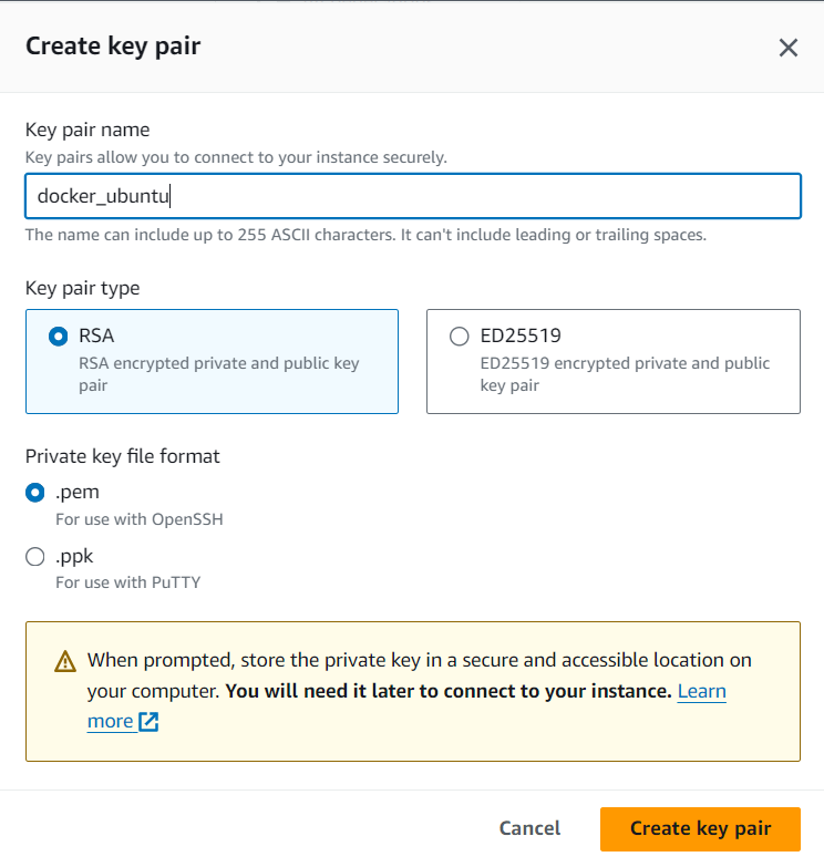 Create Key Pair