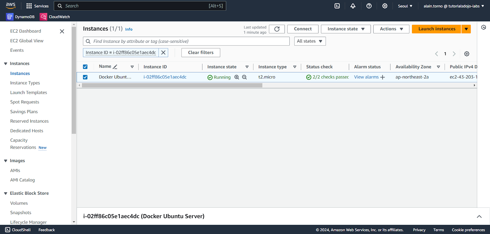 EC2 Dashboard