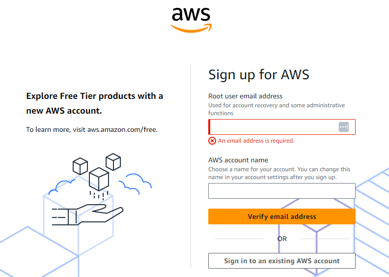 AWS Sign Up