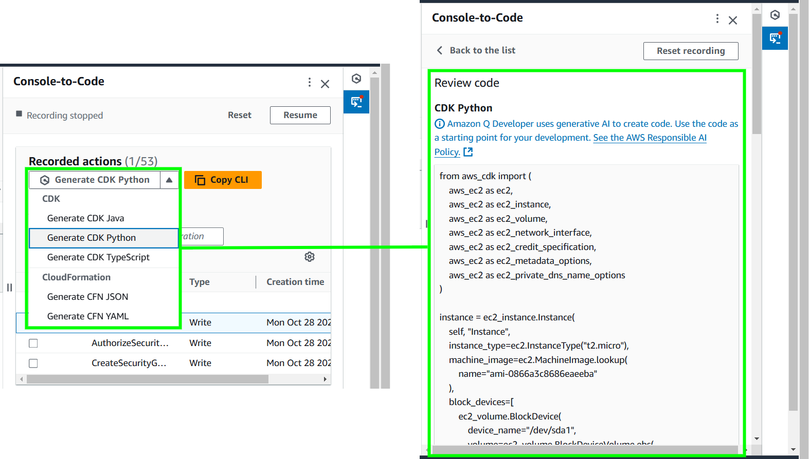 AWS Console-to-Code