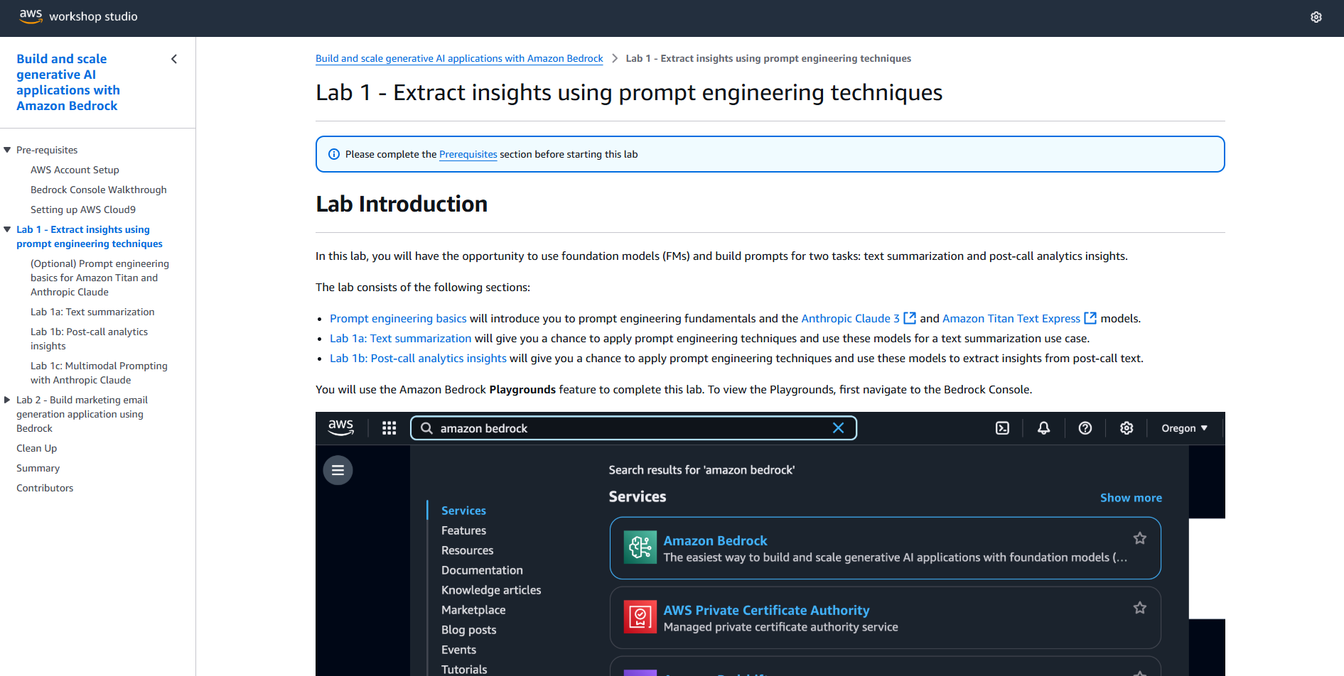 AWS_Build and scale generative AI applications with Amazon Bedrock