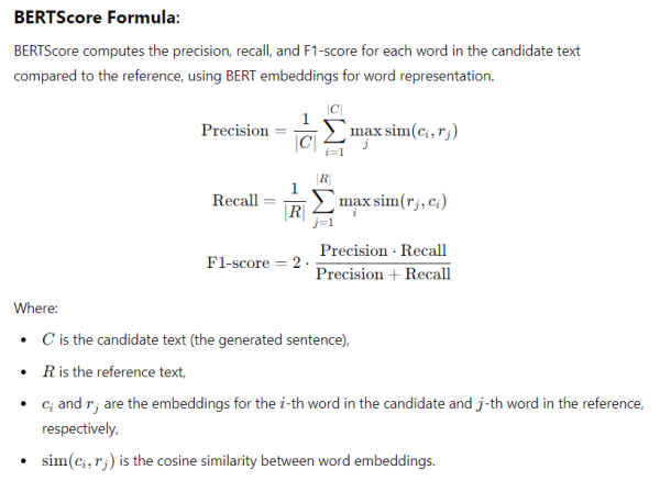 BertScore-Formula