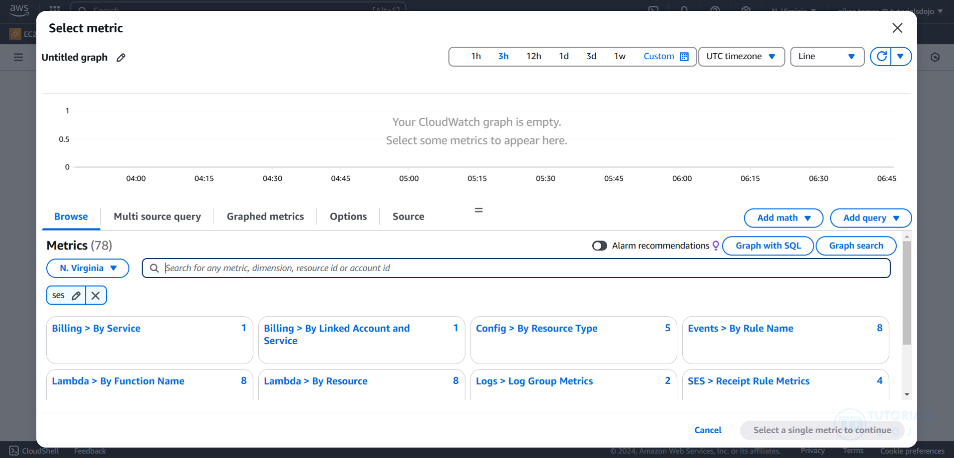 Monitoring Amazon SES- Select Metrics