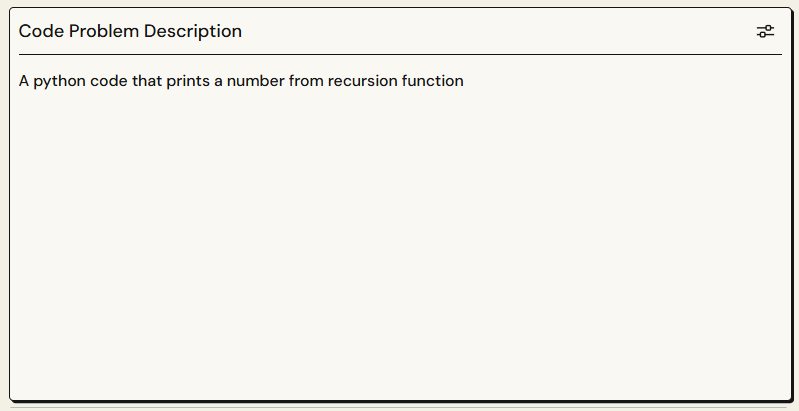 PartyRock Code Problem Description Filled