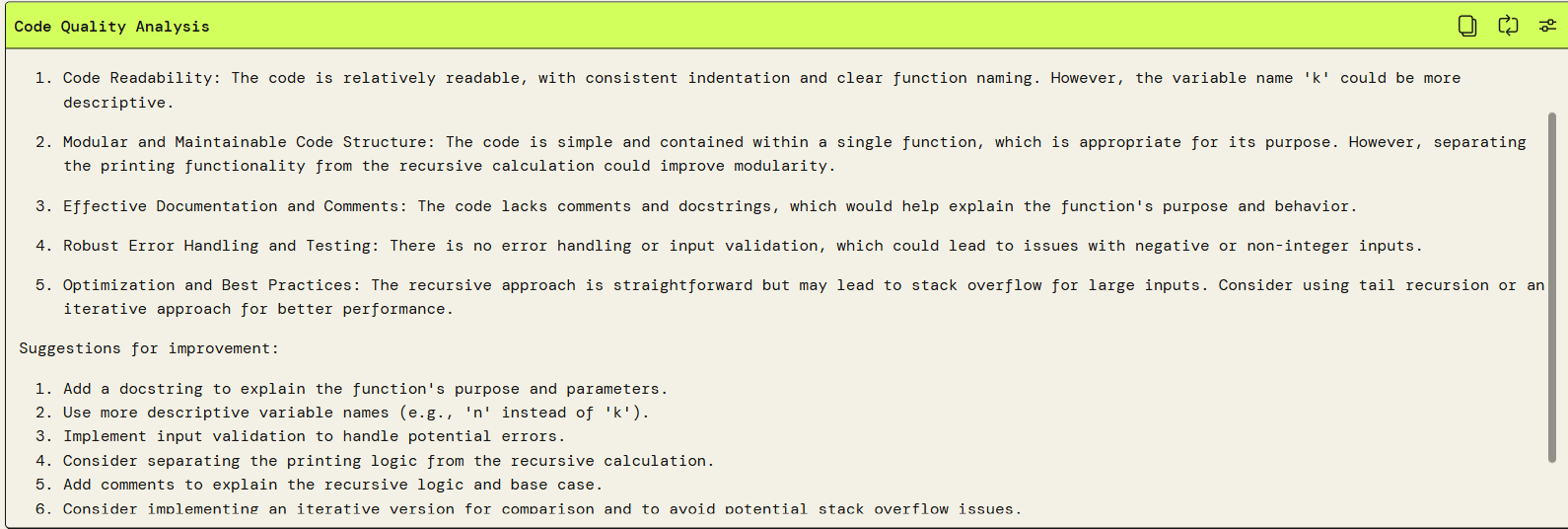 PartyRock Code Quality Analysis Filled