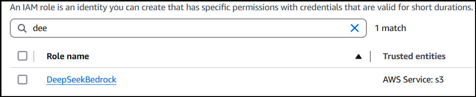 DeepSeek in Amazon Bedrock: S3 IAM Role