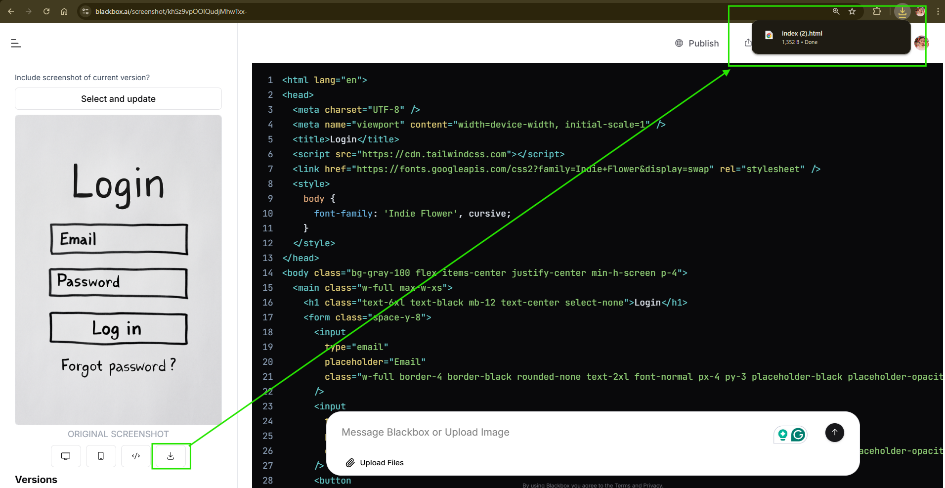 Download Html code