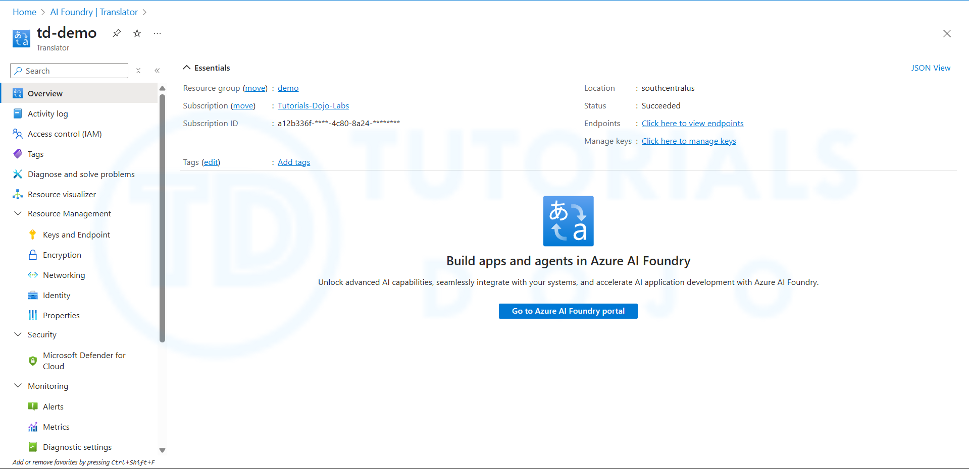 Azure AI Translator