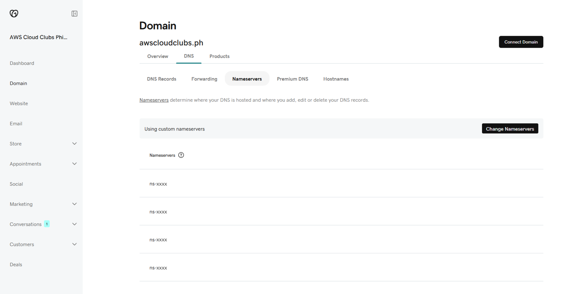 GoDaddy Updated Nameservers for DNS Management