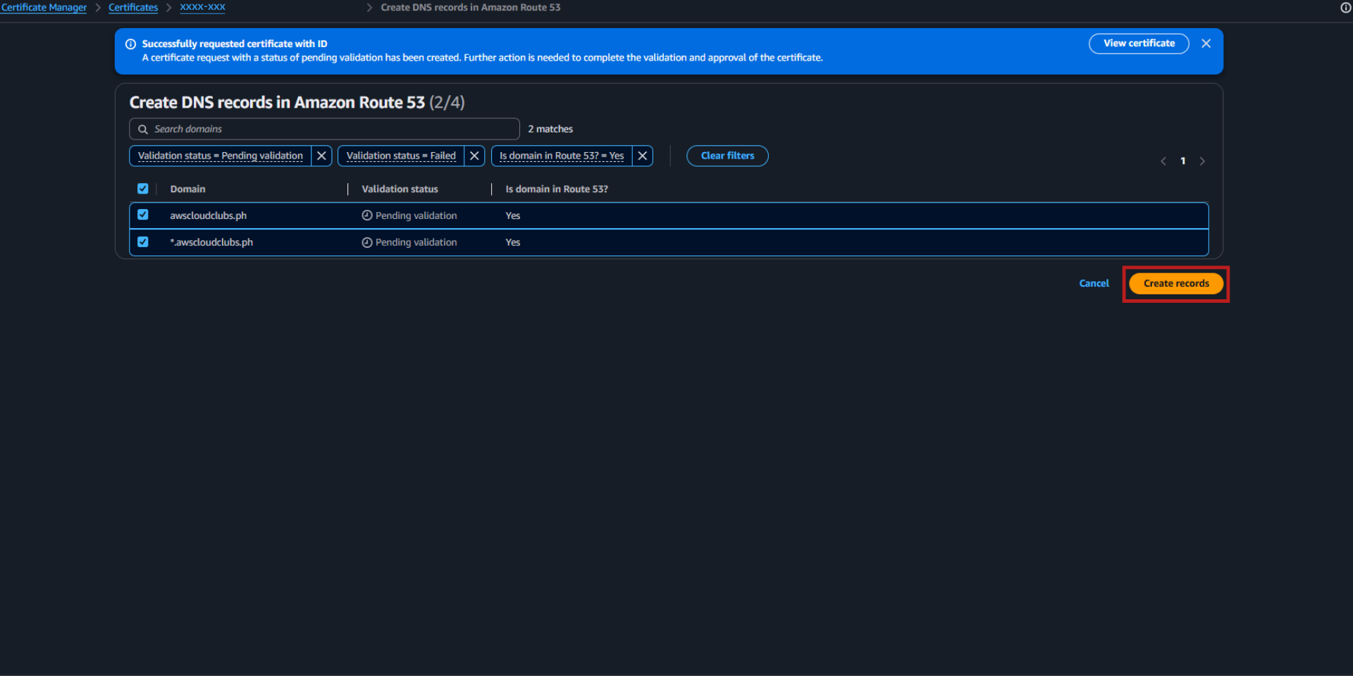 Creating Records on AWS Route 53 for DNS Management