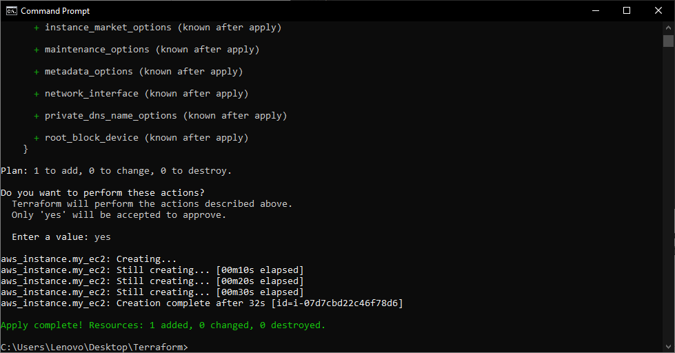 Terraform Apply