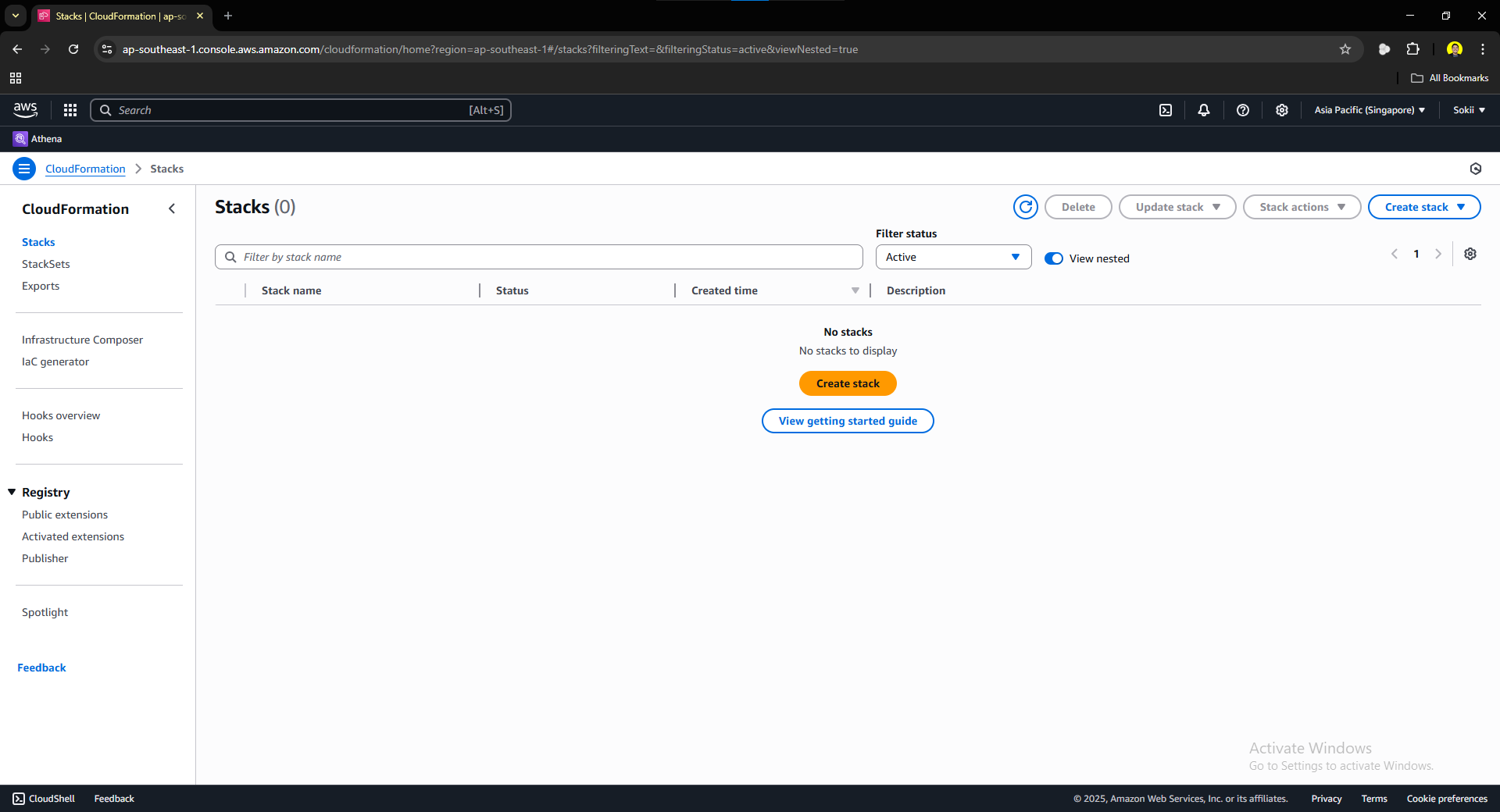 CloudFormation Console