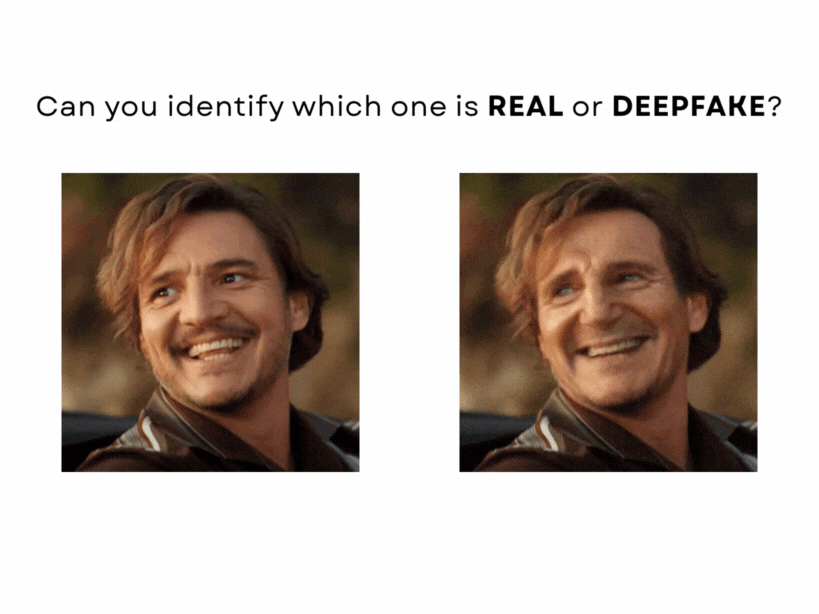 Can you identify which one is real or deepfake?