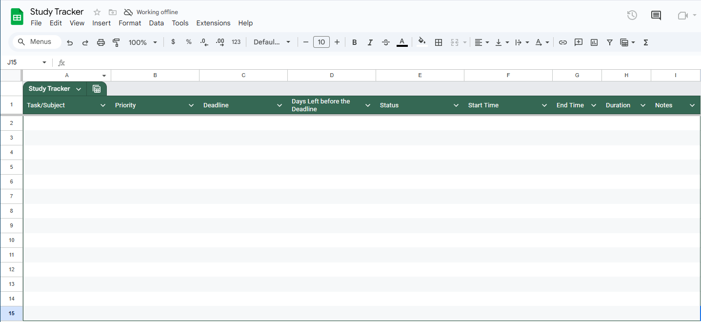 COLUMNS SETUP