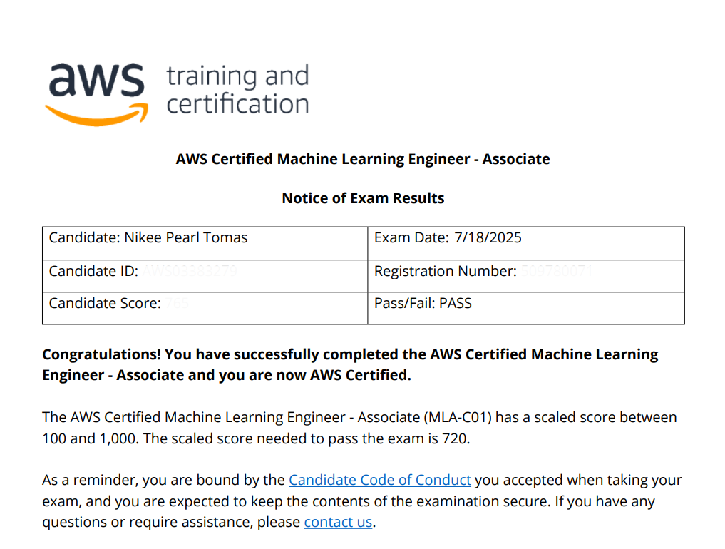 MLA-C01 Certification image 1