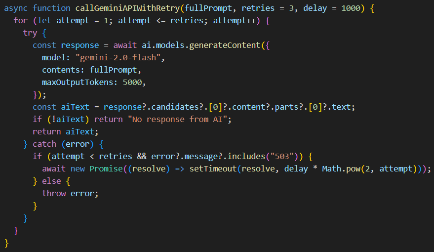 Async Function to send prompts and return responses