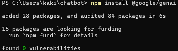 Installing Required Google Gemini SDK Package
