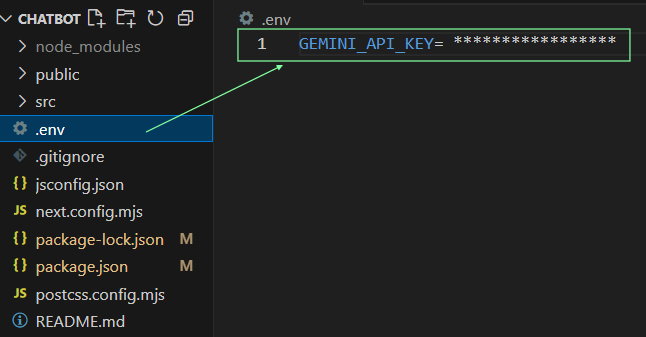 Storing the API Key in a .env file