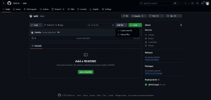 Github upload page