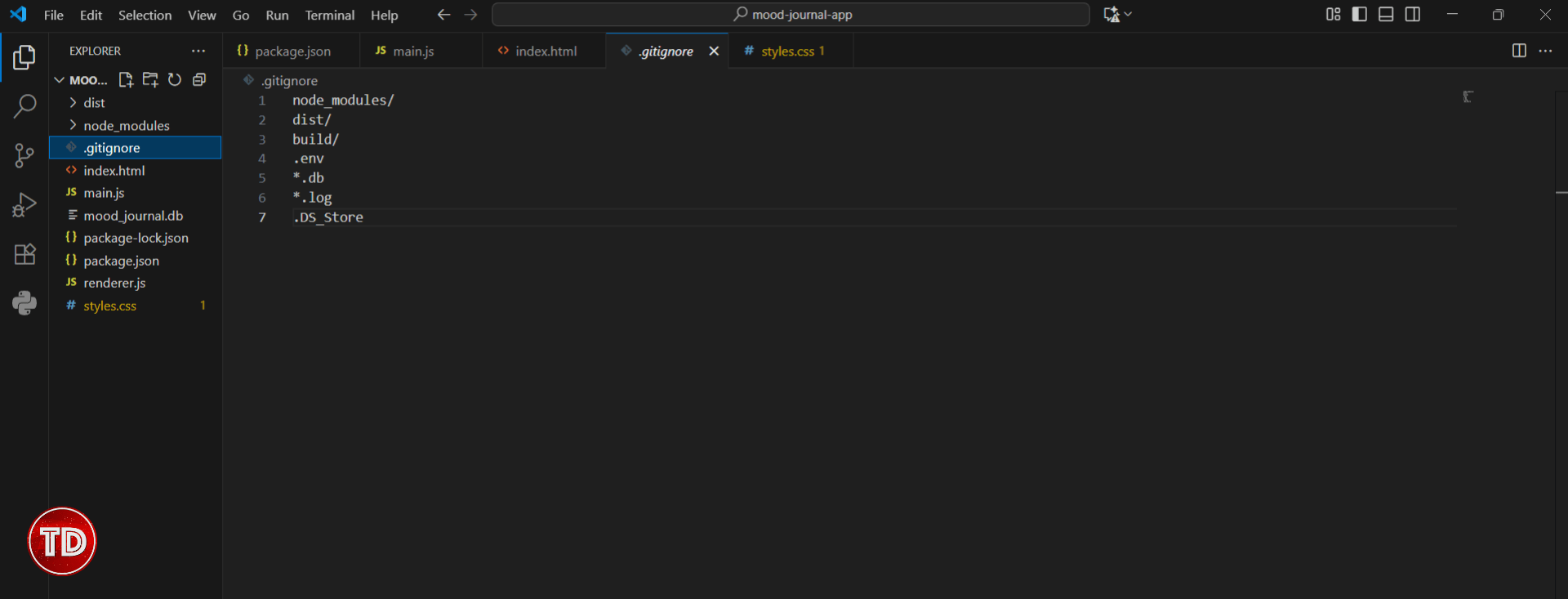 Mood Journal App Environment Configuration