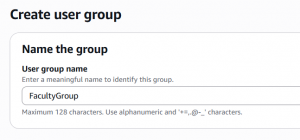 Naming IAM group demo
