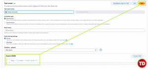 Event JSON prompt test