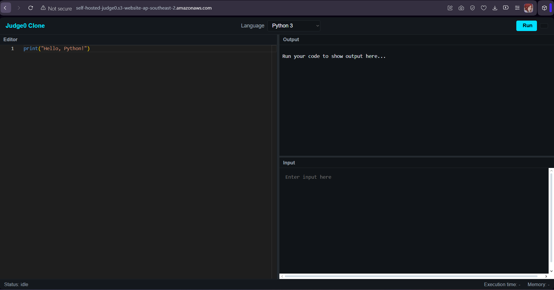 Self-Hosted Judge0 live