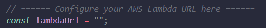 script.js lambda url