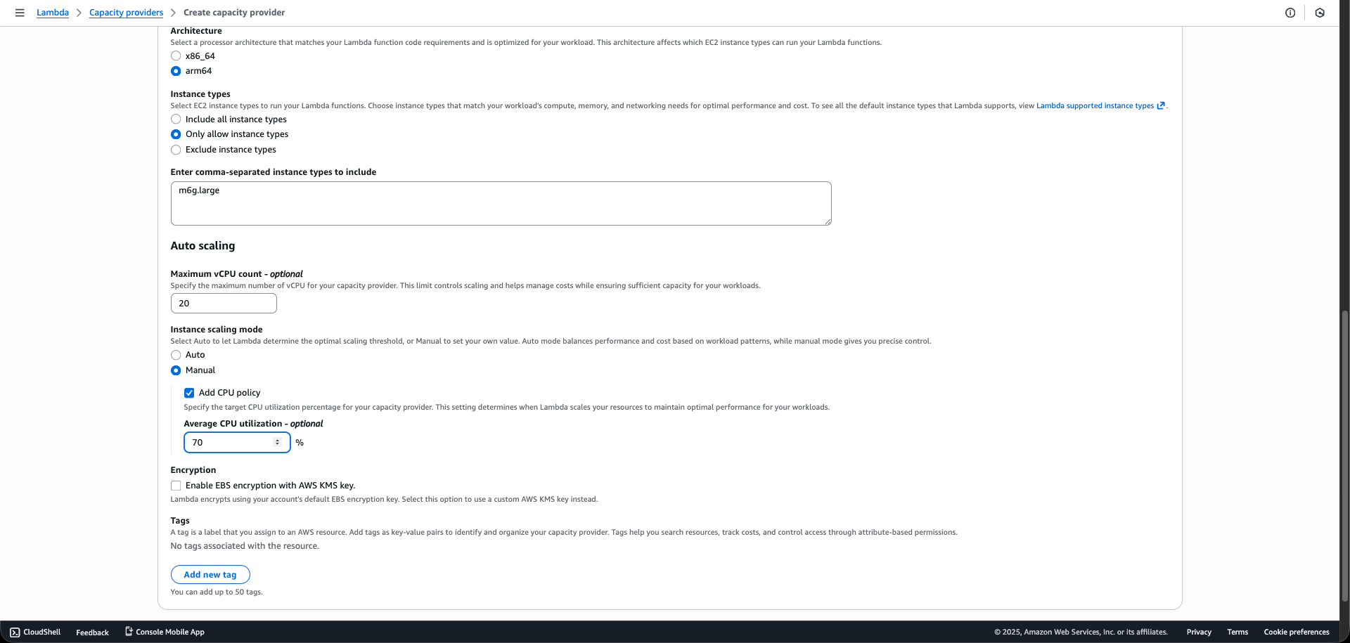 Step 2.5: Scaling Configuration