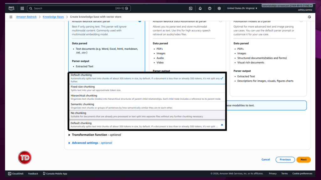 Chunking Strategies in Amazon Bedrock Knowledge Base