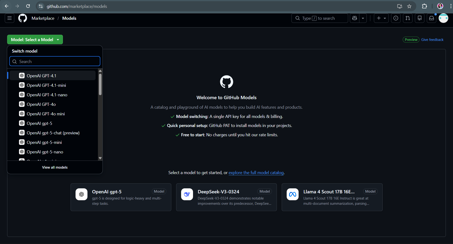GitHub Models Cheat Sheet _ The Playground
