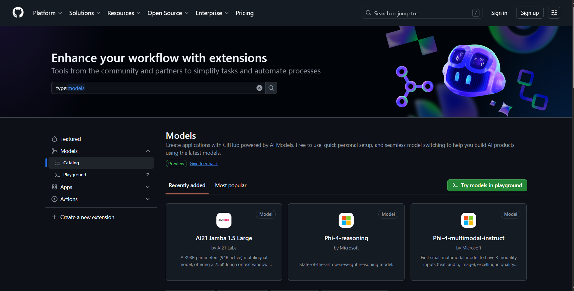 GitHub Models Cheat Sheet