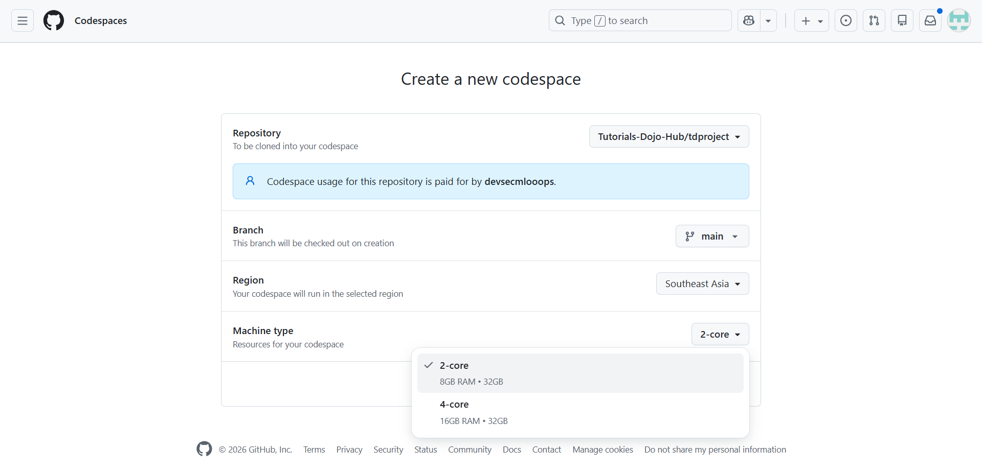 TD_GitHub Create Codespaces_07Jan25