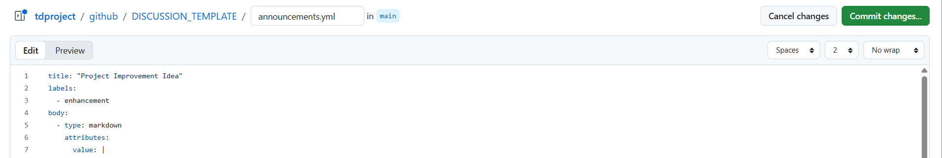 TD_GitHub Discussions Creating discussion category form_05Jan25
