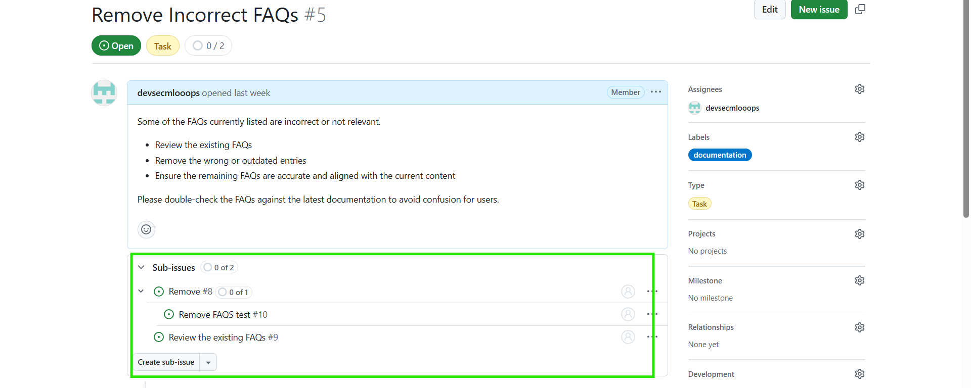 TD_GitHub Issues Sub Issues_05Jan25