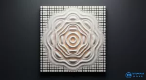 Audio wave form propagating from sand textures