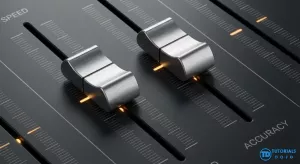 Music knobs representing speed-accuracy tradeoff