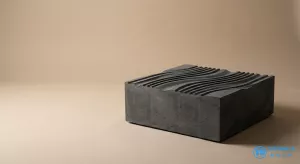 Stone block with wedges of audio forms