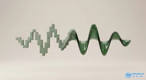 Audio waveform from pixels to smooth texture