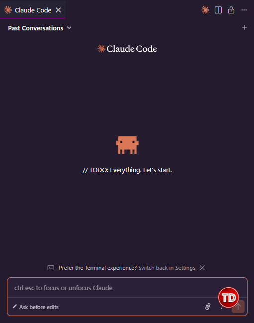 Screenshot of the Claude Code chat interface.