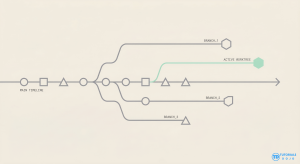 Git branches and git worktrees diagram