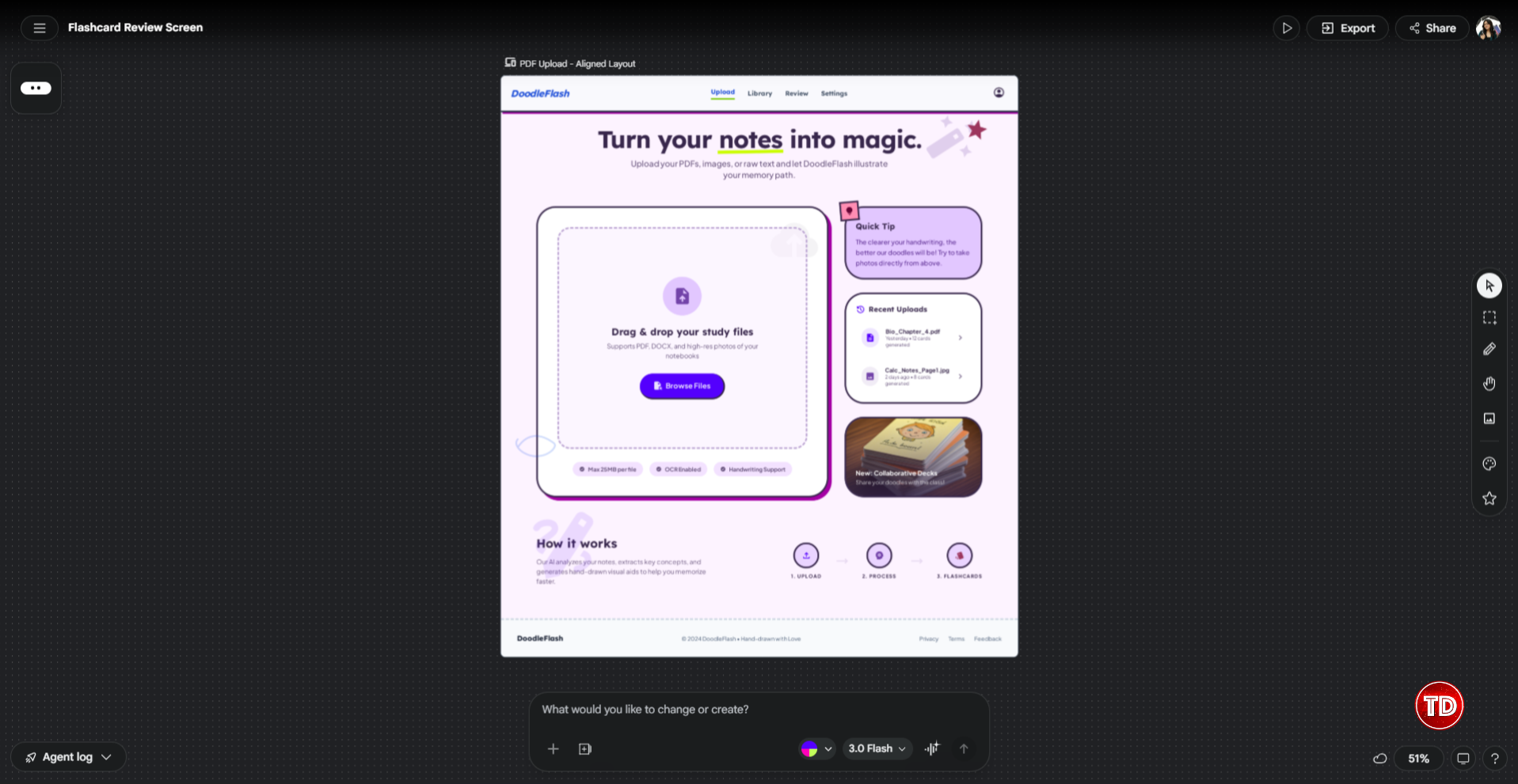 Result of the Annotation feature of Google Stitch.